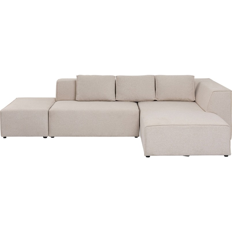 Canapé d'angle Infinity Ottomane droite crème Kare Design