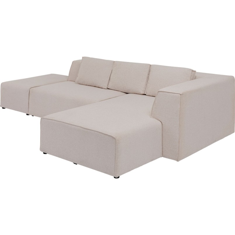 Canapé d'angle Infinity Ottomane droite crème Kare Design