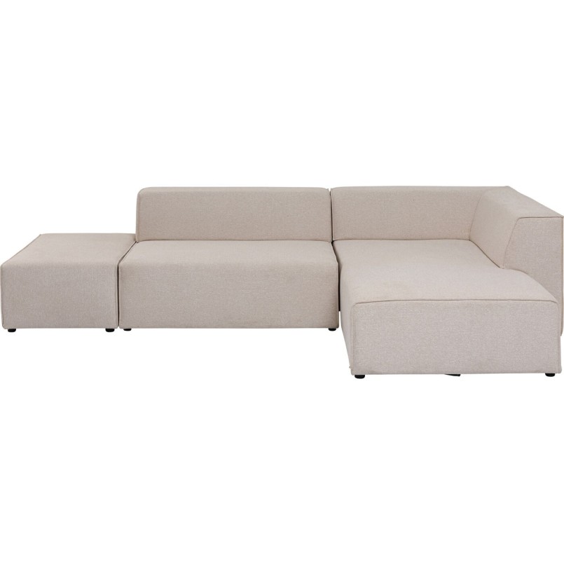 Canapé d'angle Infinity Ottomane droite crème Kare Design