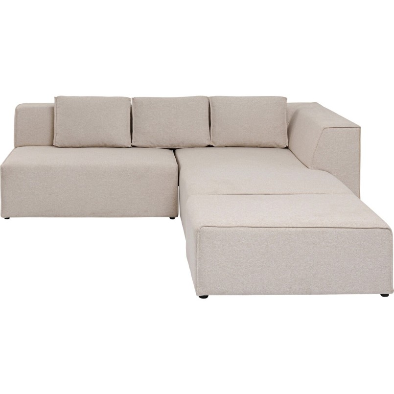 Canapé d'angle Infinity Ottomane droite crème Kare Design