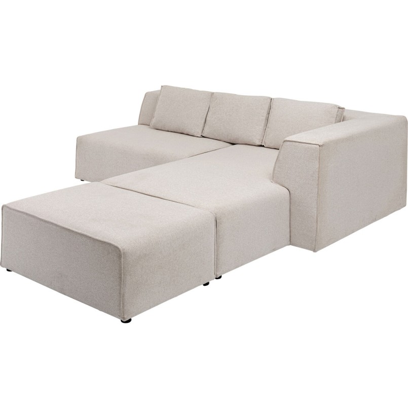 Canapé d'angle Infinity Ottomane droite crème Kare Design