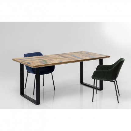 Eettafel Abstract Black 180x90cm Kare Design
