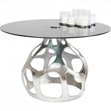 Table Volcano Silver 120cm Kare Design