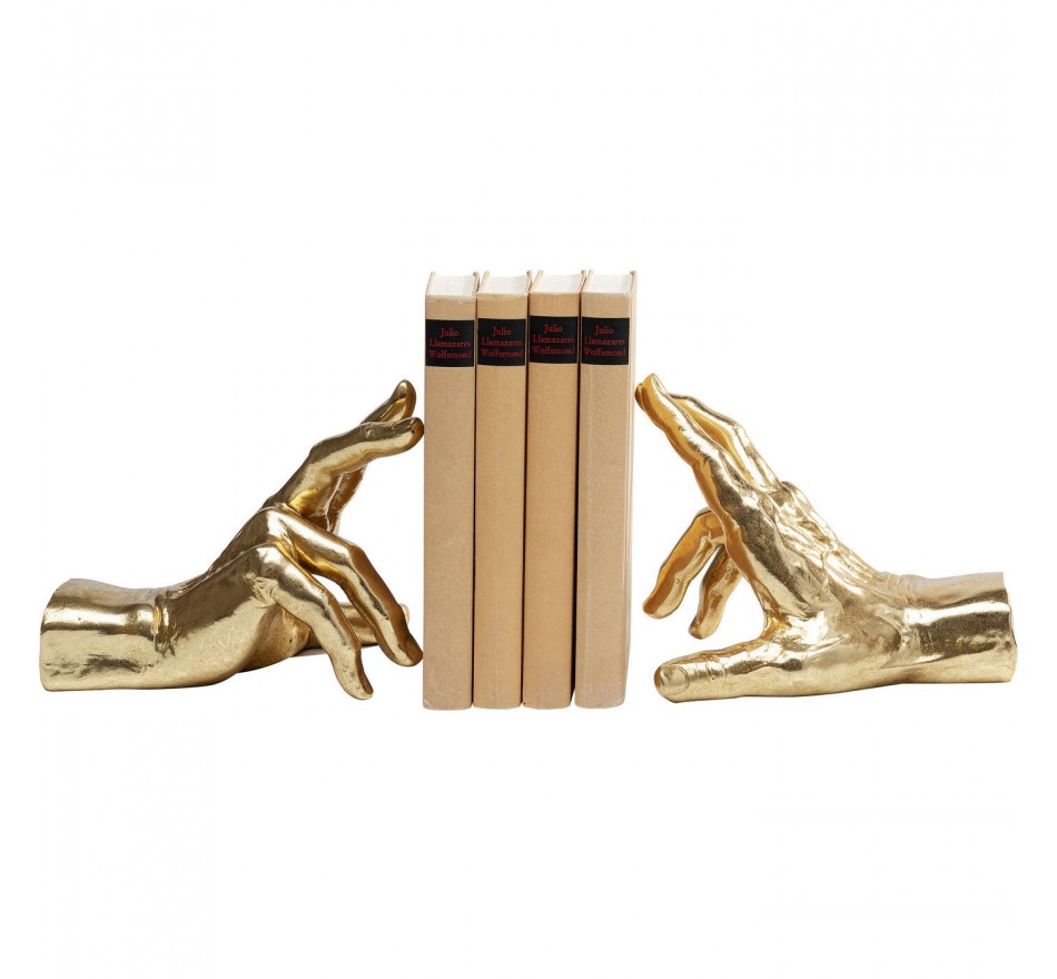 Serre-livres mains dorées set de 2 Kare Design