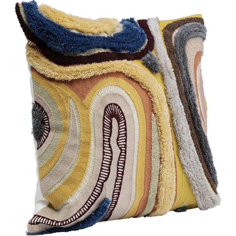 Coussin Lava marron 45x45cm
