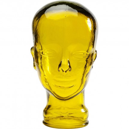 Decoratie transparant hoofd geel Kare Design
