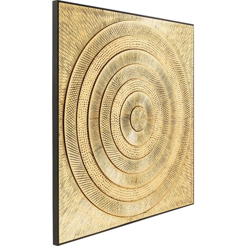 Tableau décoratif Art Circle doré 120x120
