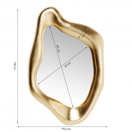 Spiegel Hologram 119x76cm Gouden Kare Design
