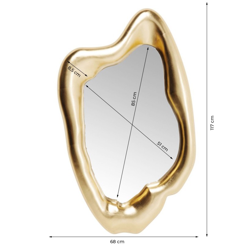 Miroir Hologram doré 117x68cm Kare Design