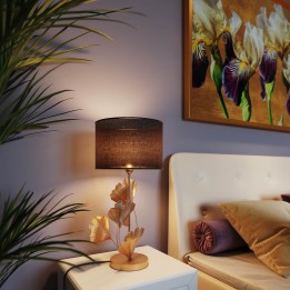 Lampe à poser Flores doré