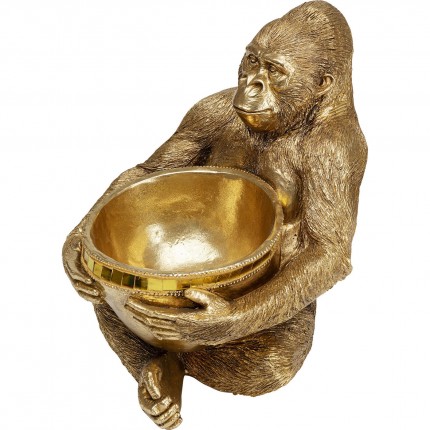Woonaccessoires gouden gorilla snede Kare Design