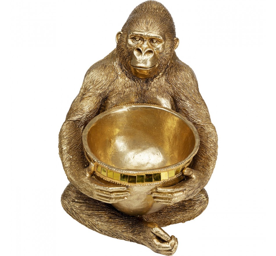 Woonaccessoires gouden gorilla snede Kare Design