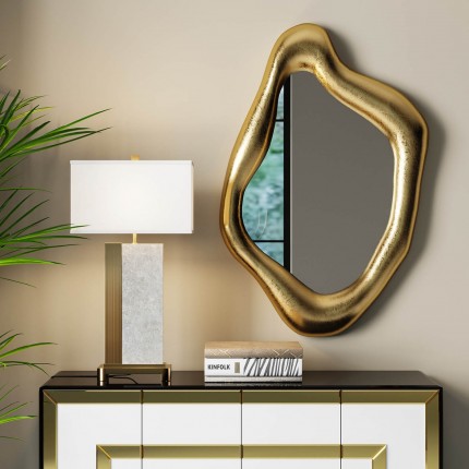 Wall Mirror Hologram 119x76cm Gold Kare Design