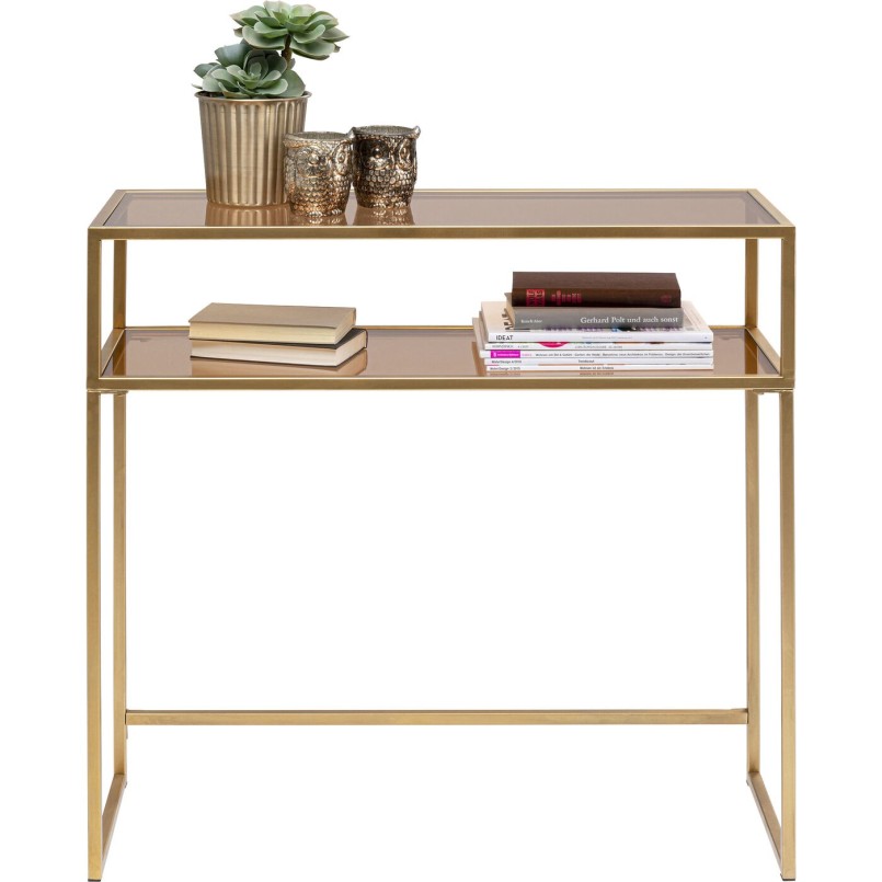 Console Loft dorée 85x80cm Kare Design