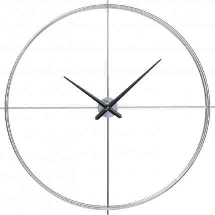 Wall Clock Simple Pure Silver 95cm Kare Design