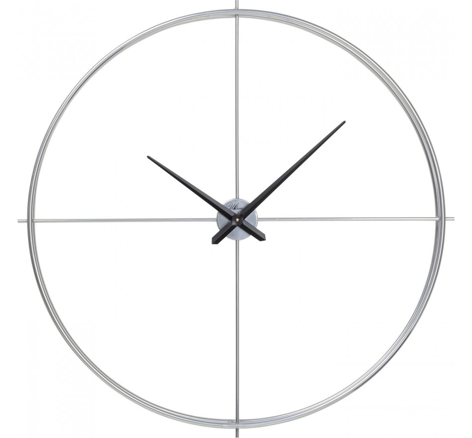 Horloge murale Simple Pure argenté Ø95cm