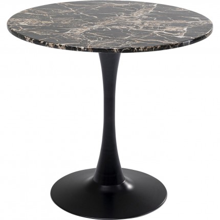 Table Schickeria Marbleprint Black 80cm Kare Design