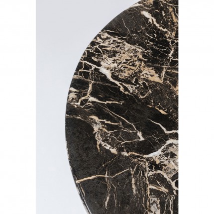 Eettafel Schickeria Marbleprint Black 80cm Kare Design