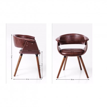 Chair with armrests Nougat Kare Design