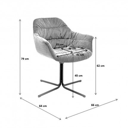 Swivel Chair Colmar Yellow Kare Design