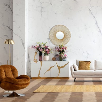 Kussen franje Cannes 45x45cm geel Kare Design