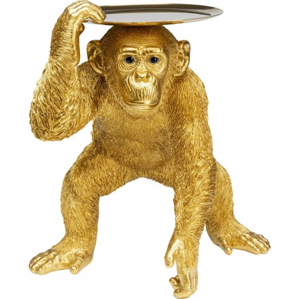 Deco Butler Playing Chimp Gold 52cm Kare Design