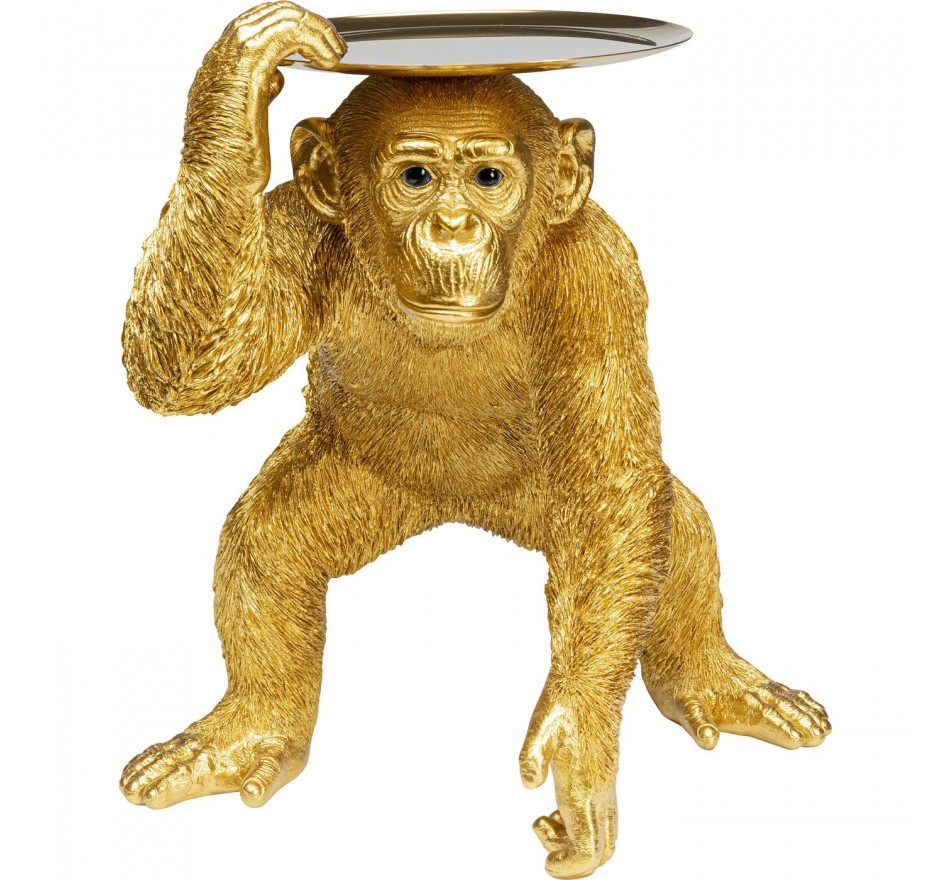 Woonaccessoires Butler Spelende Chimp goud Kare Design