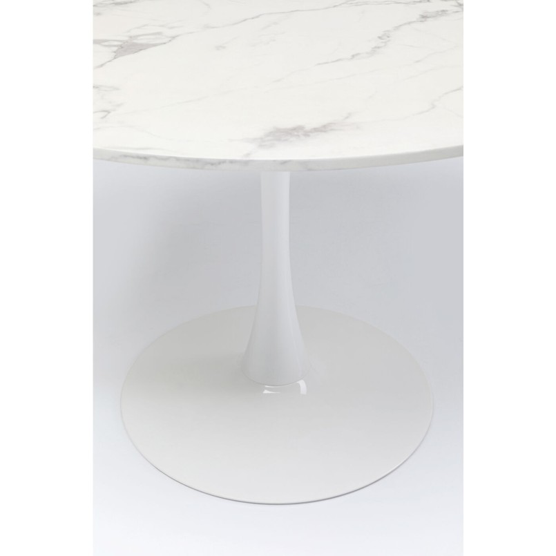 Table Schickeria marbre blanc 80cm Kare Design