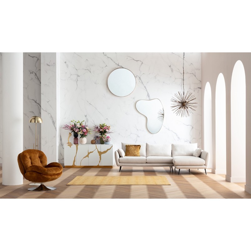 Canapé d angle Amalfi droite crème 275cm