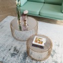 Coffee Table Wire Brass (2/Set) Kare Design