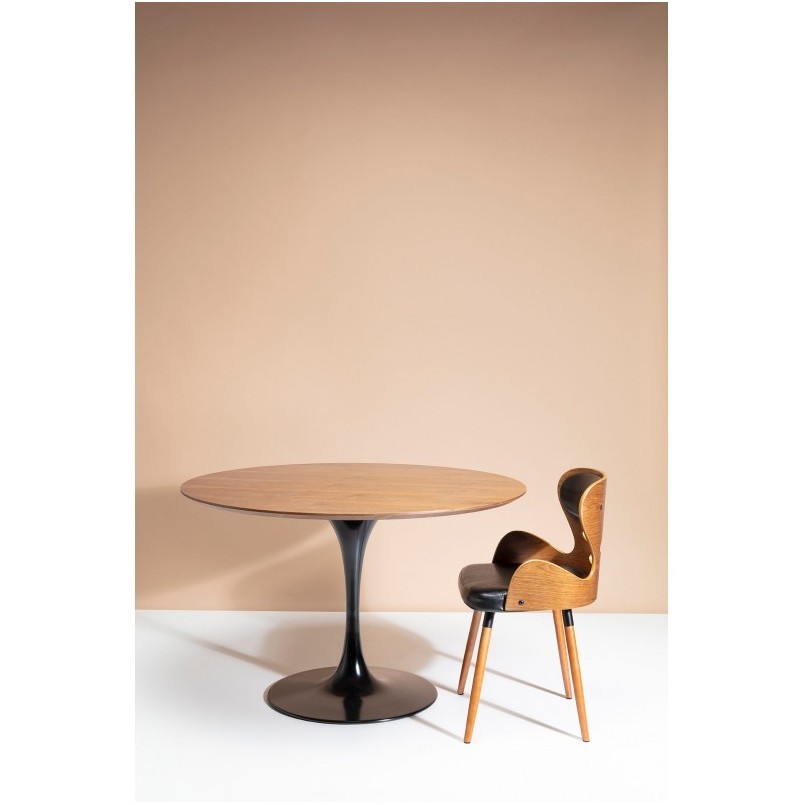 Plateau de table Invitation rond noyer