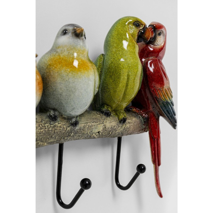 Portemanteau mural Oiseaux exotiques 39cm Kare Design