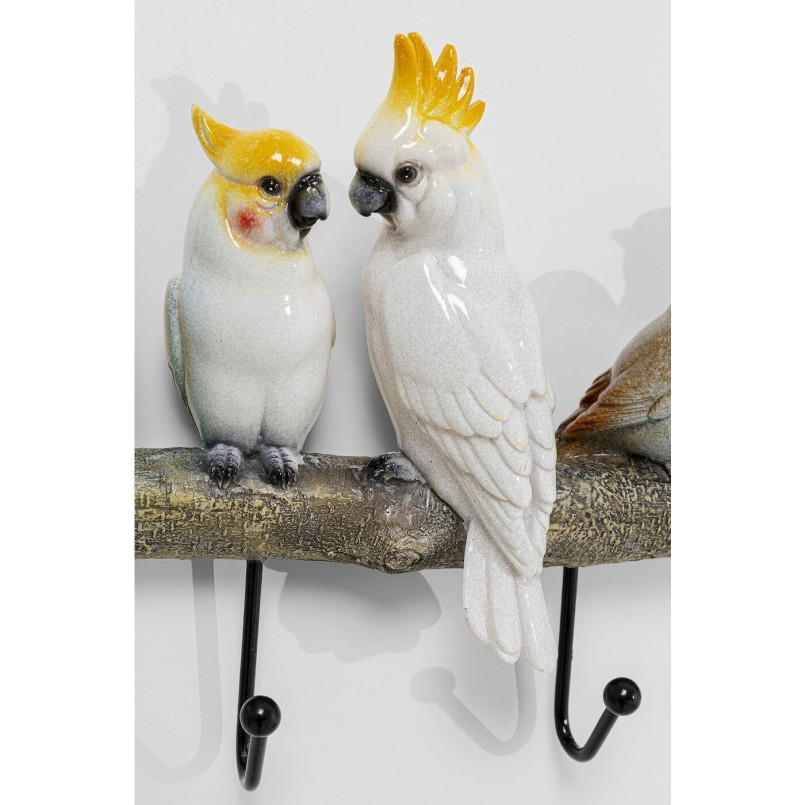 Portemanteau mural Oiseaux exotiques 39cm Kare Design