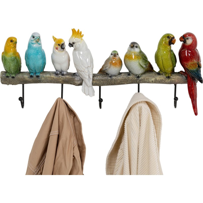 Portemanteau mural Oiseaux exotiques 39cm Kare Design