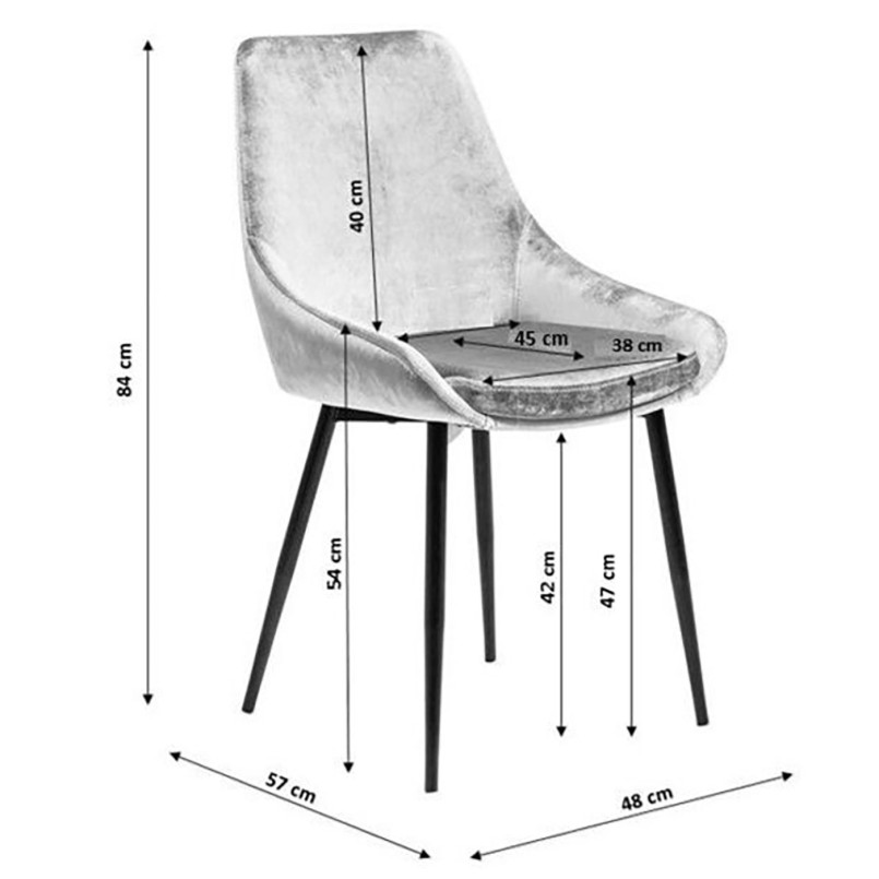 Chaise East Side velours beige Kare Design