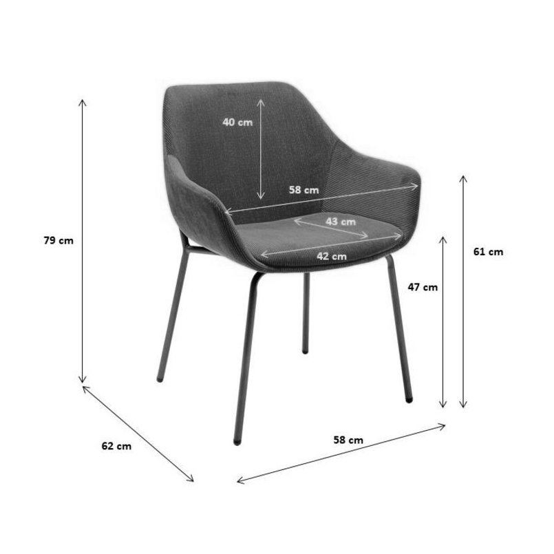Chaise à./acc. Avignon vert