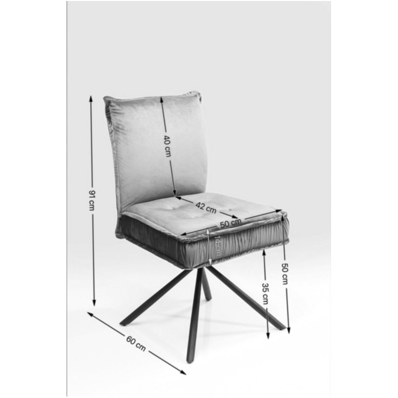 Chaise Chelsea gris Kare Design