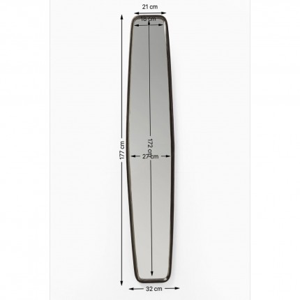 Spiegel Clip Messing 177x32cm Kare Design