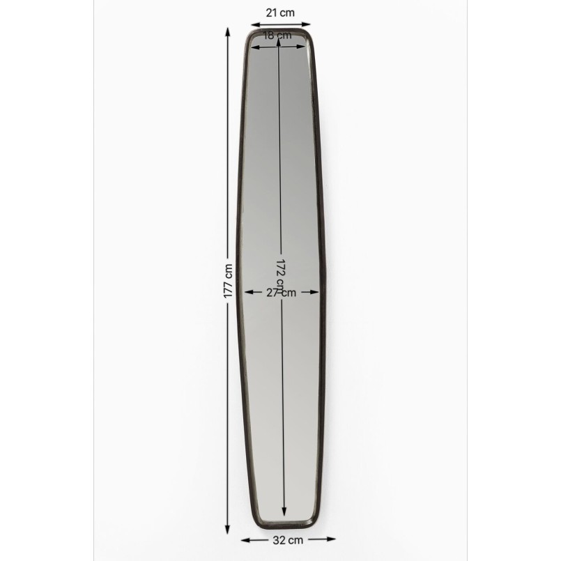 Miroir Clip Brass 177x32cm Kare Design