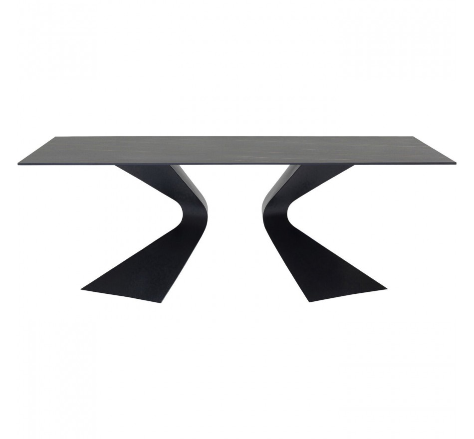 Eettafel Gloria 200x100cm keramiek zwart Kare Design