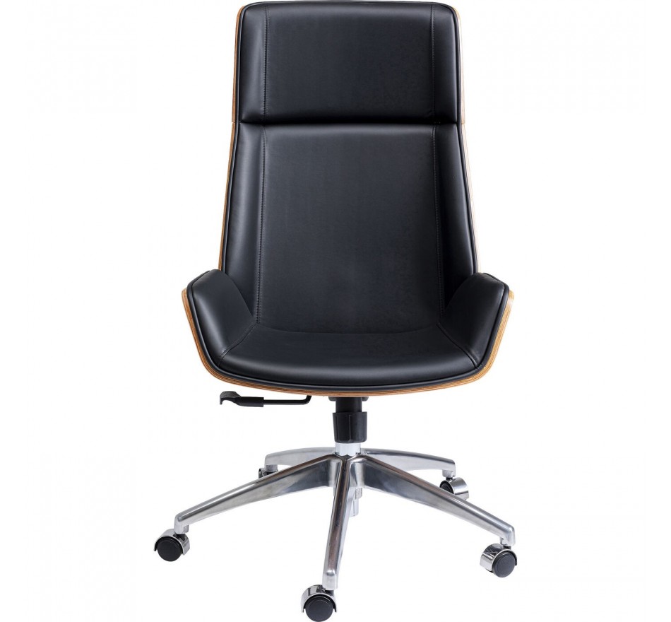 Swivel Office Chair Rouven high black Kare Design