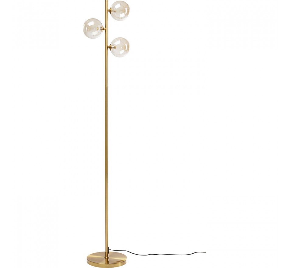 balans sleuf werkzaamheid Golden floor lamp with three glass shades - Three Balls - Kare Design