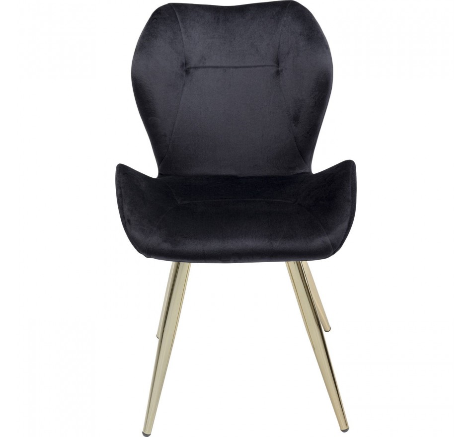 Chair Viva velvet black Kare Design