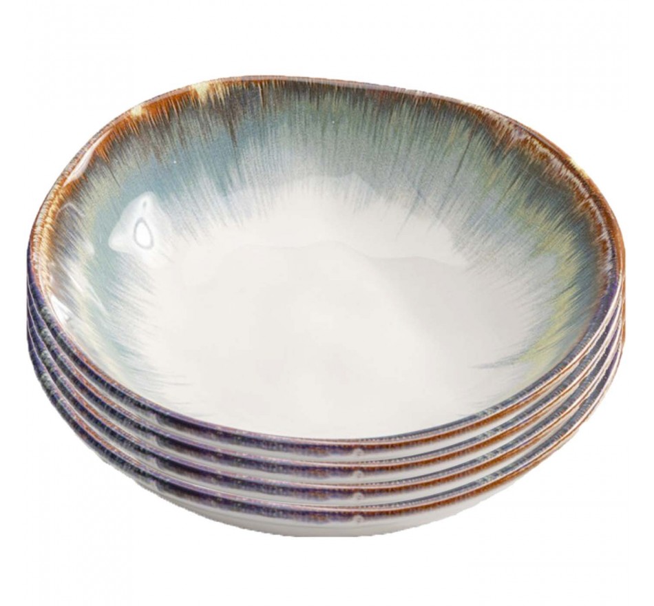 Plate Deep Organic Ø20cm white (4/set) Kare Design