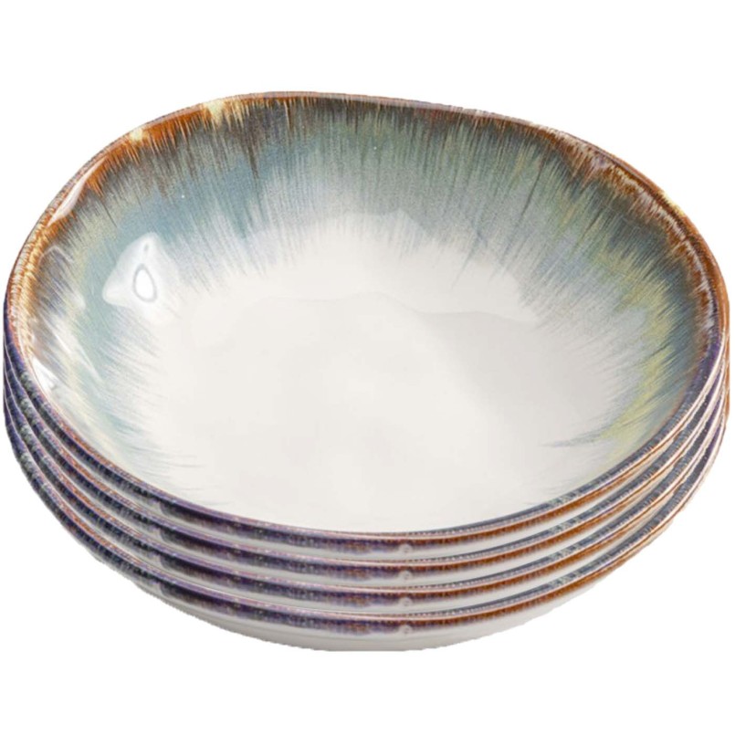 Assiettes creuses Organic blanches 20cm set de 4 Kare Design