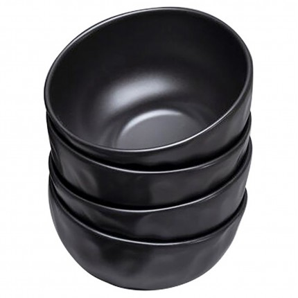 Bols Organic 15cm noirs set de 4 Kare Design
