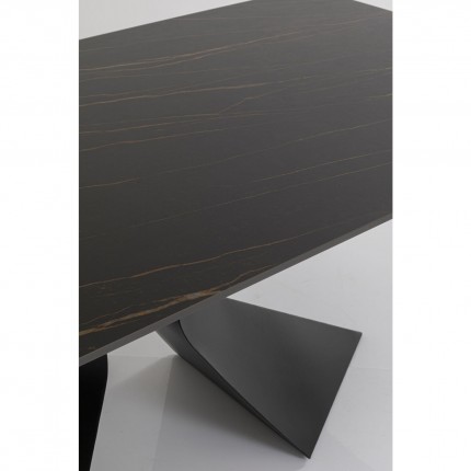 Eettafel Gloria steengoed zwart 200x100cm Kare Design