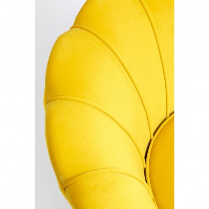 Armchair Water Lily Yellow velvet Gold Kare Design