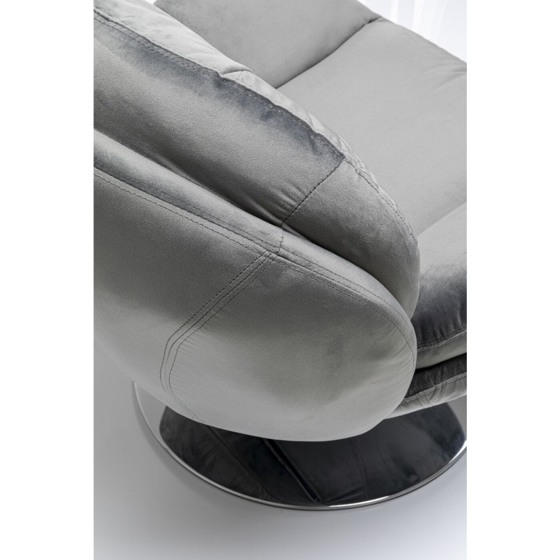 Fauteuil pivotant Cosy gris Kare Design