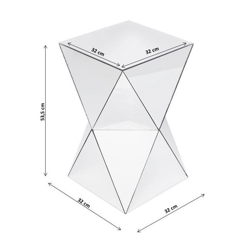 Table d'appoint Luxury Triangle argent Kare Design